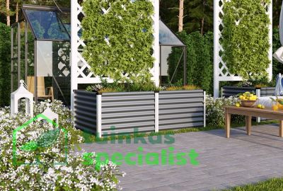 Vitavia plantenbed Linus Graniet-Aluminium