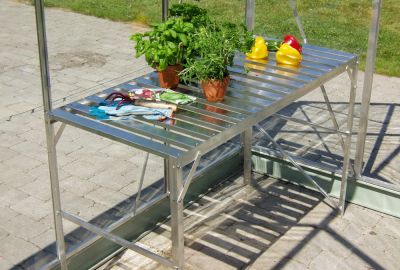 Aluminium oppottafel 121 × 54 × 76 cm alu