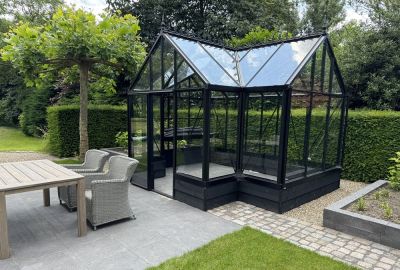 Janssens tuinkamer EOS Junior T Model - MUR - 401x318cm  zwart 2